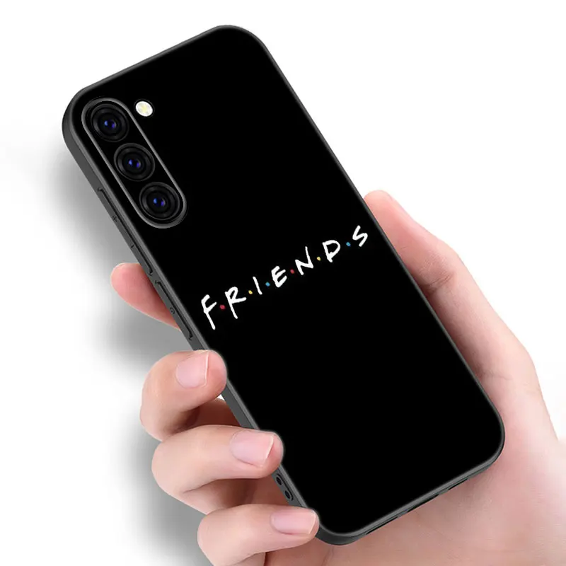 Friend TV Show Black Silicone Phone Case For Samsung Galaxy S20 S21 S23 S24 FE S22 Ultra S8 S9 S10 Plus