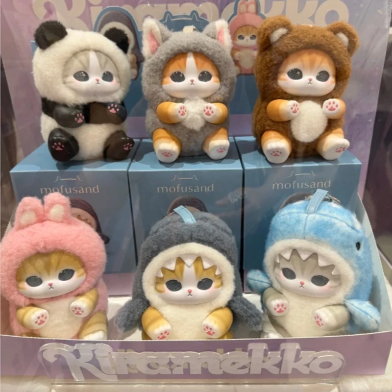 

Genuine Mofusand Fluffy Kittens Sparkly Shark Series Blind Box Kawaii Pendant Stuffed Doll Toy Bag Mystery Box Fan Birthday Gift