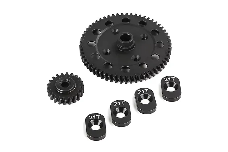 Set di trasmissione a ingranaggi inclinati ad alta velocità con differenziale centrale in acciaio speciale 58T/21T per ROFUN LT LOSI 5IVE-T