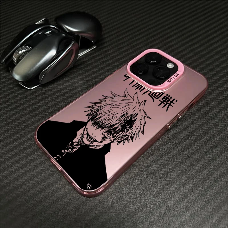 Jujutsu Kaisen Gojo Sukuna For iPhone 15 14 13 12 11 Pro Max XS Max X XR 7 8 Plus 6S Fashion Colorful Silver Phone Case