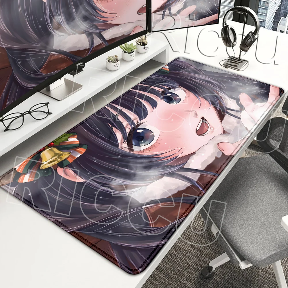 Hot The Fragrant Flower Blooms with Dignity Mouse Pad Kawaii Kaoruko Waguri Pattern Large Desk Mat Gaming Accessories Rubber Rug