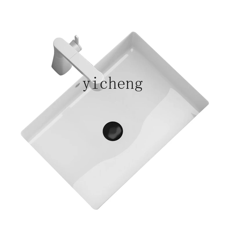 

XL Sink Ceramic Washbasin Embedded Size Wash Basin Flat Bottom