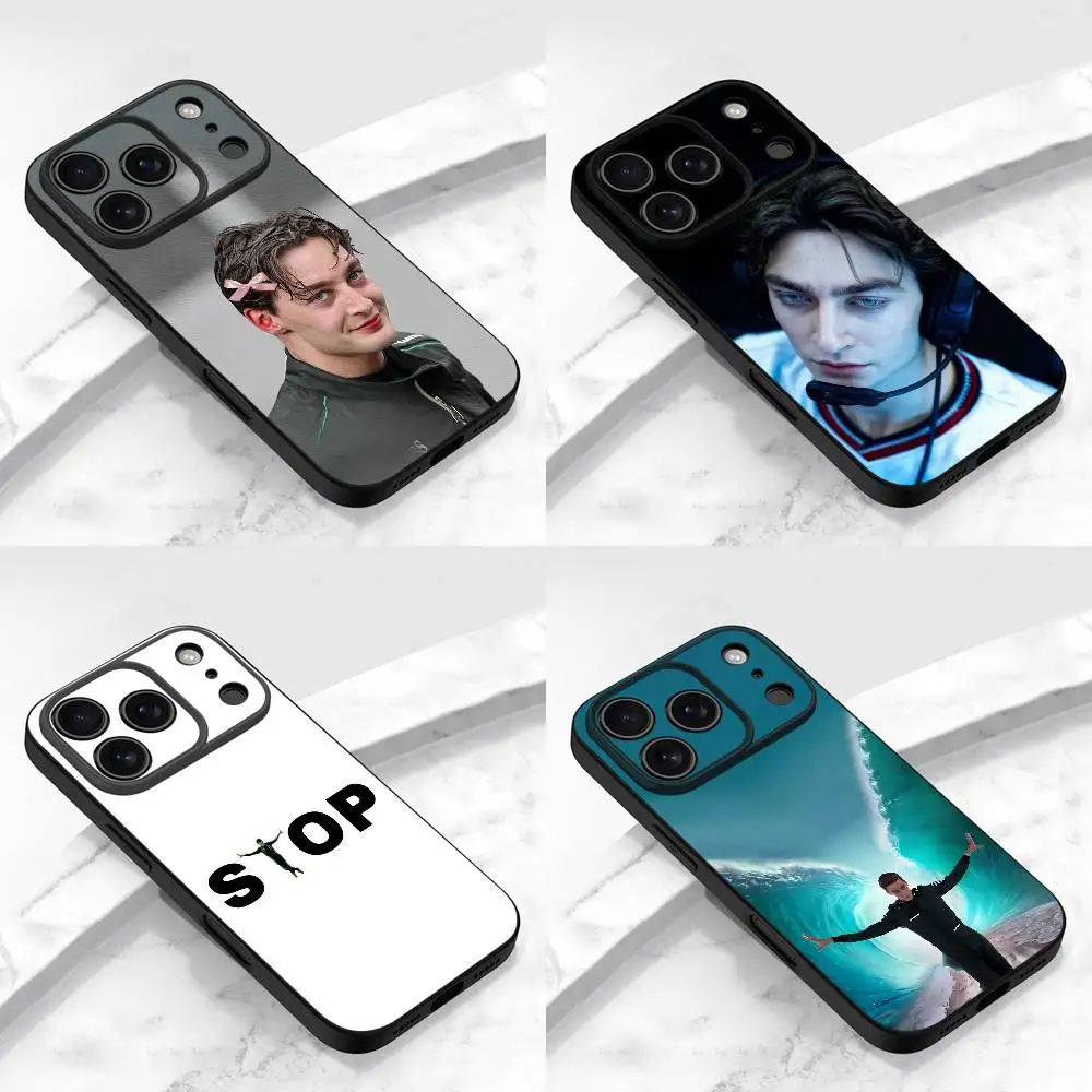 

G-George R-Russell Phone Case For iPhone 17,16,15,14,13,12,11,Pro,Max,Plus,E,Air,Mini Protective Black Cover