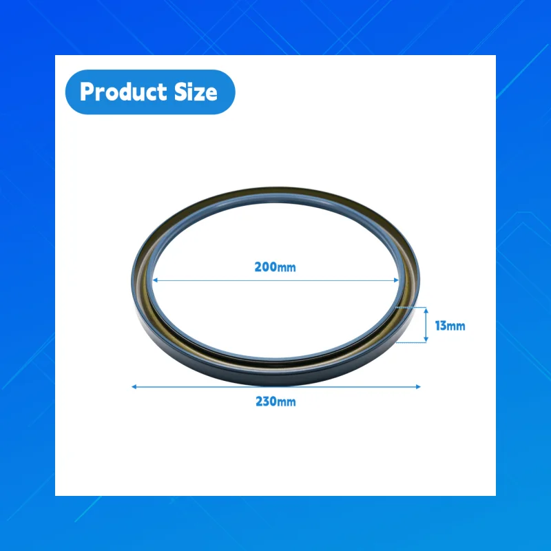 

DMHUI high-quality NBR oil seals, PPS type, Size 200x230x13mm, Applicable to Hagglunds CA210, CA100 - 100SA0N, CA70 - 70SA0N 00