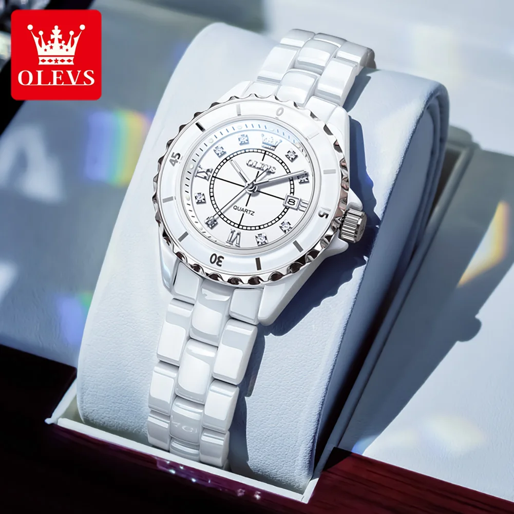 OLEVS 5658 Top Brand Quartz Women's Watches Diamond Roman Dial Waterproof Luminous Watch Original Women's Watch