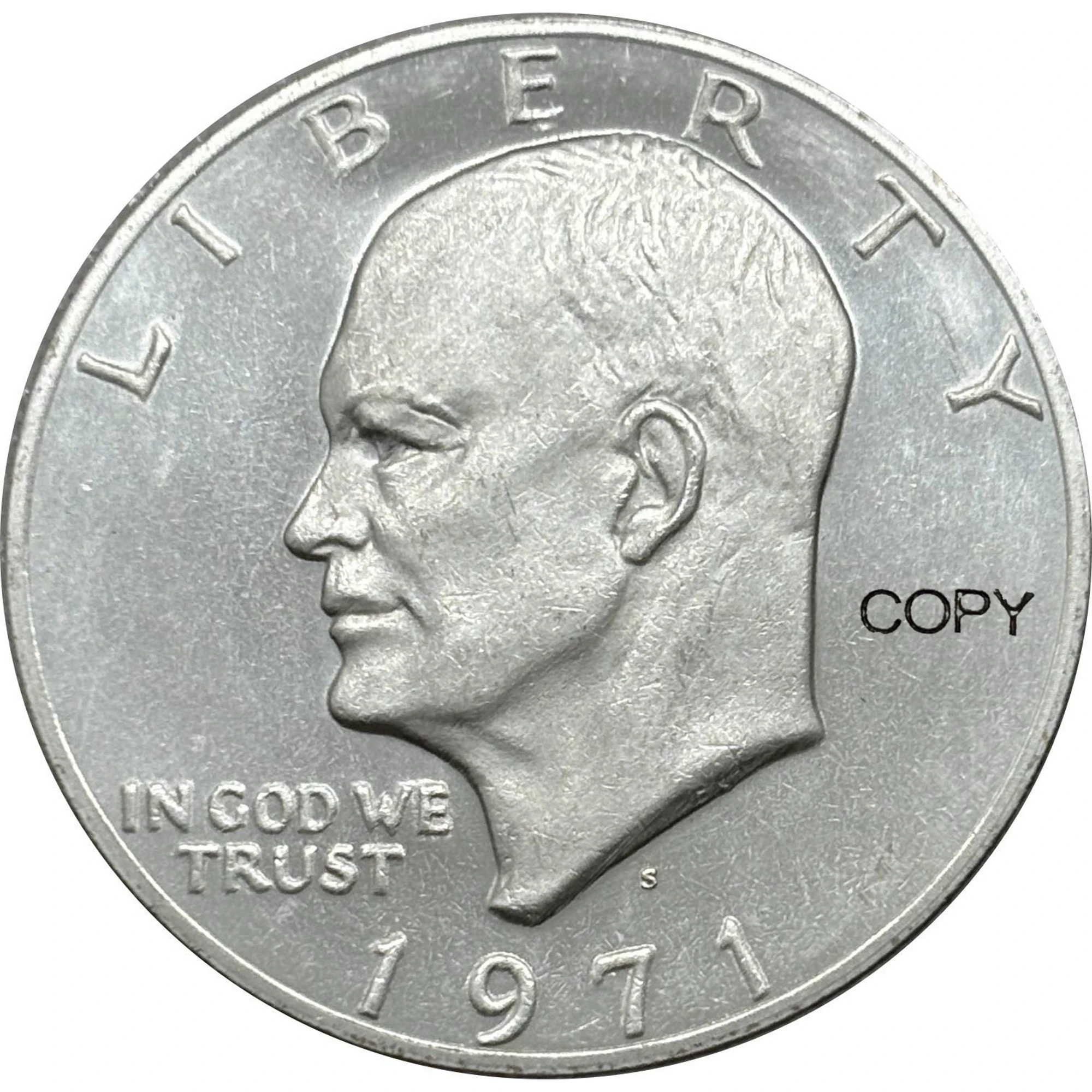 US 1971 S 1 One Eisenhower Dollar America Copy Commemorative Coin United States Ww2 Liberty Moneda Collectible Coins