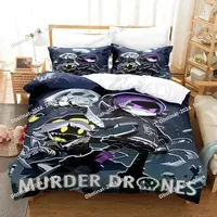 New 3D Murder Drones Bedding Set Printed single Comforter Quilt Bed Cover Duvet Cover Pillow Case 3 Pieces Sets Kids Adult Size