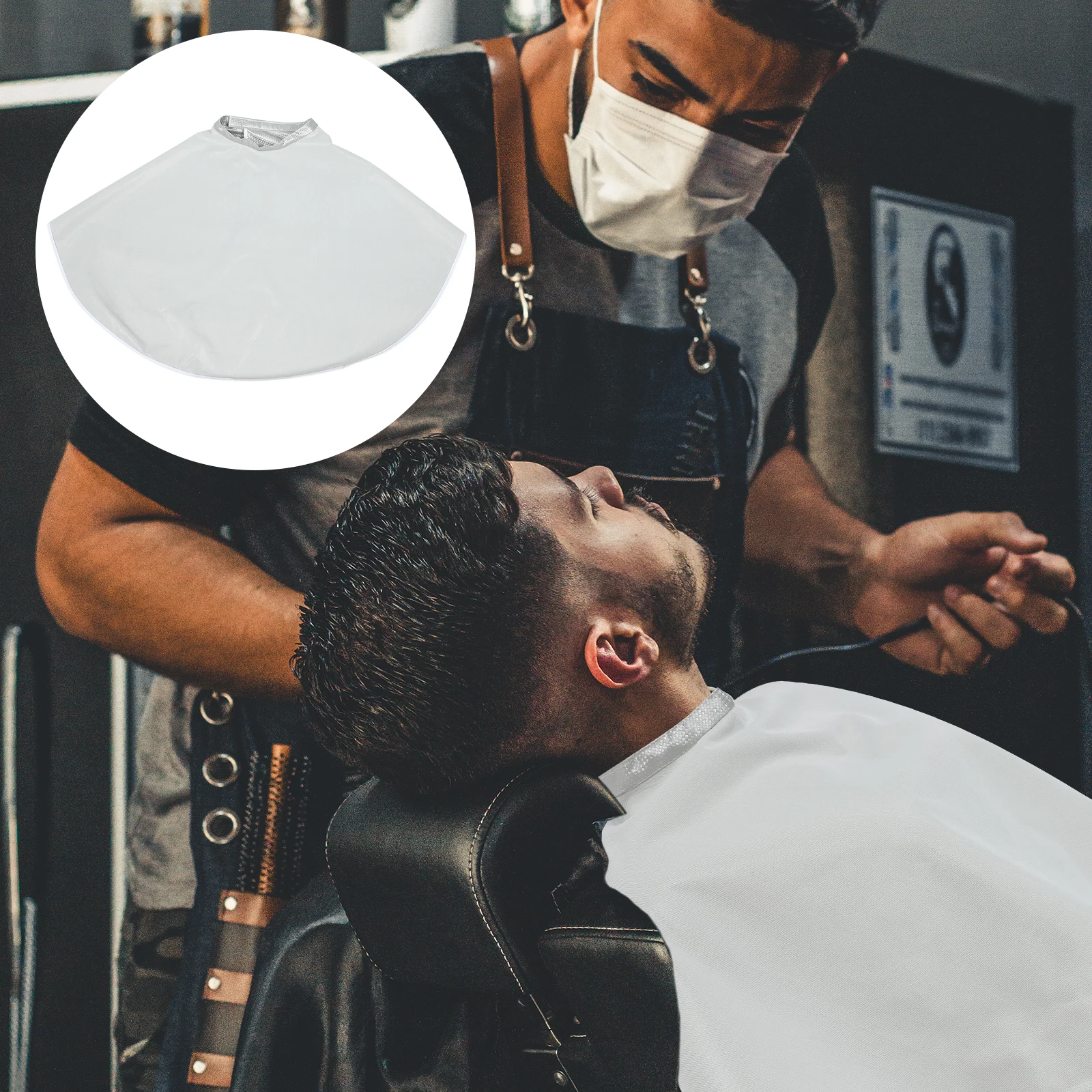 

Waterproof Hair Cutting Cape Unisex Barber Apron Lightweight Soft Durable Material Adjustable Neck Fits Kids Adults Hairdressing