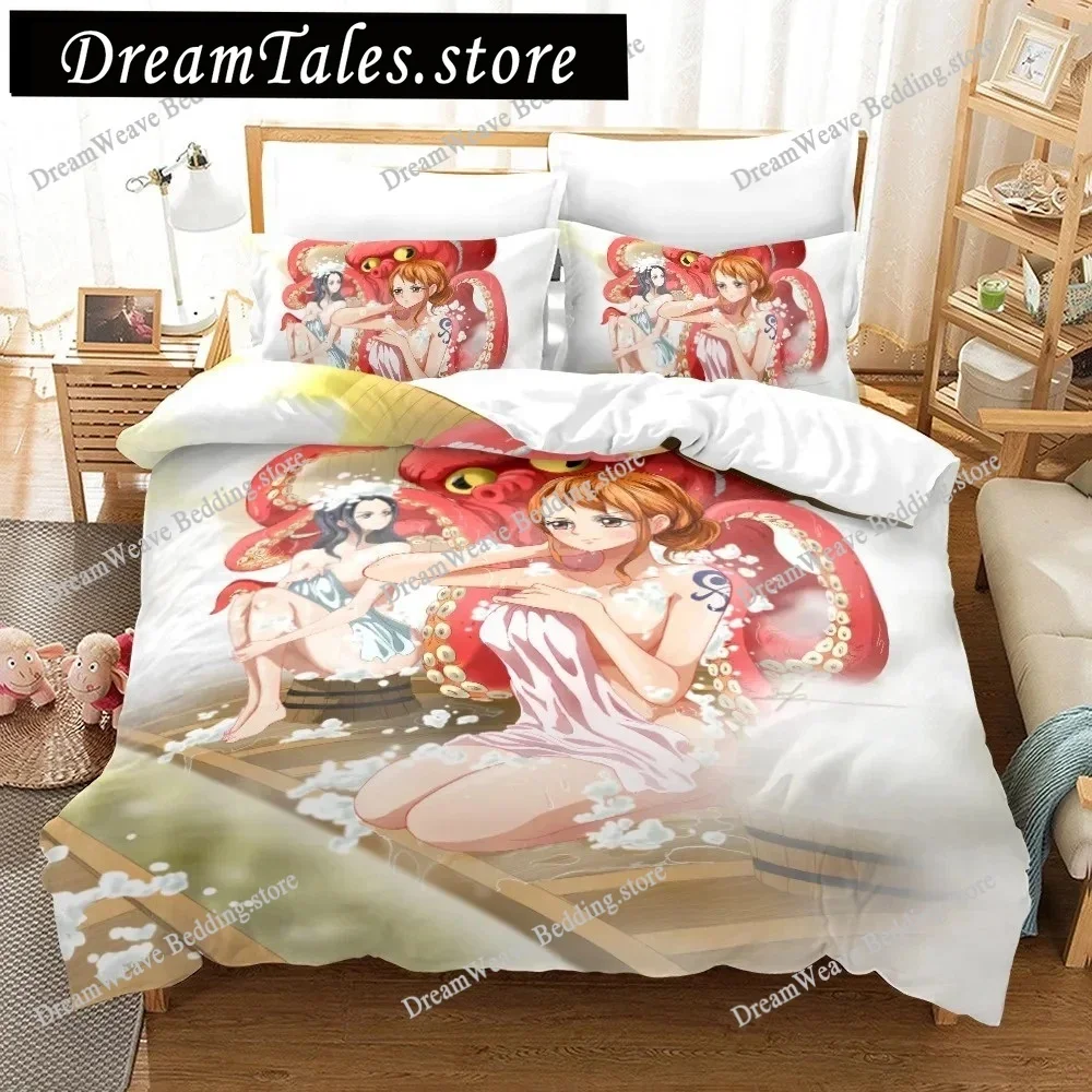 

Home Textile Cartoons Boa Hancock Cover Duvet Cover Pillow Case Boy Girl Polyester Bedding Set King Queen Twin Size Luxury Gift7