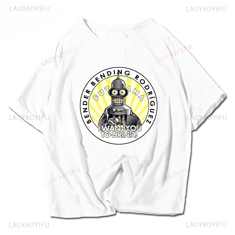 تي شيرت Futuramas Save Thr Planet للرجال والنساء مادة رخيصة من البوليستر Y2k ملابس صيفية مضحكة ملابس الشارع الشهير تي شيرت فكرة هدية