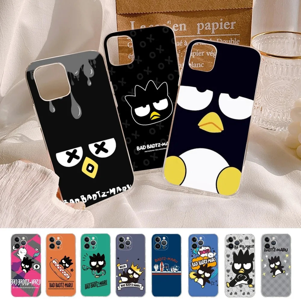 B-Bad B-Badtz M-Maru Phone Case For IPhone 16 15 8 7 6 6S Plus X SE XR XS 14 11 12 13 Mini Pro Max Mobile Case