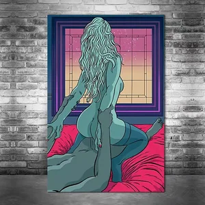 عارية مثير المرأة قماش اللوحة ، ملصق ، مطبوعات ، عشاق الفنادق ، الكبار ، الجنس ، ديكور المنزل ، الجدار ، غرفة النوم ، الصور أفضل 8 فتاة سوداء عارية مبيعا - رقم 4