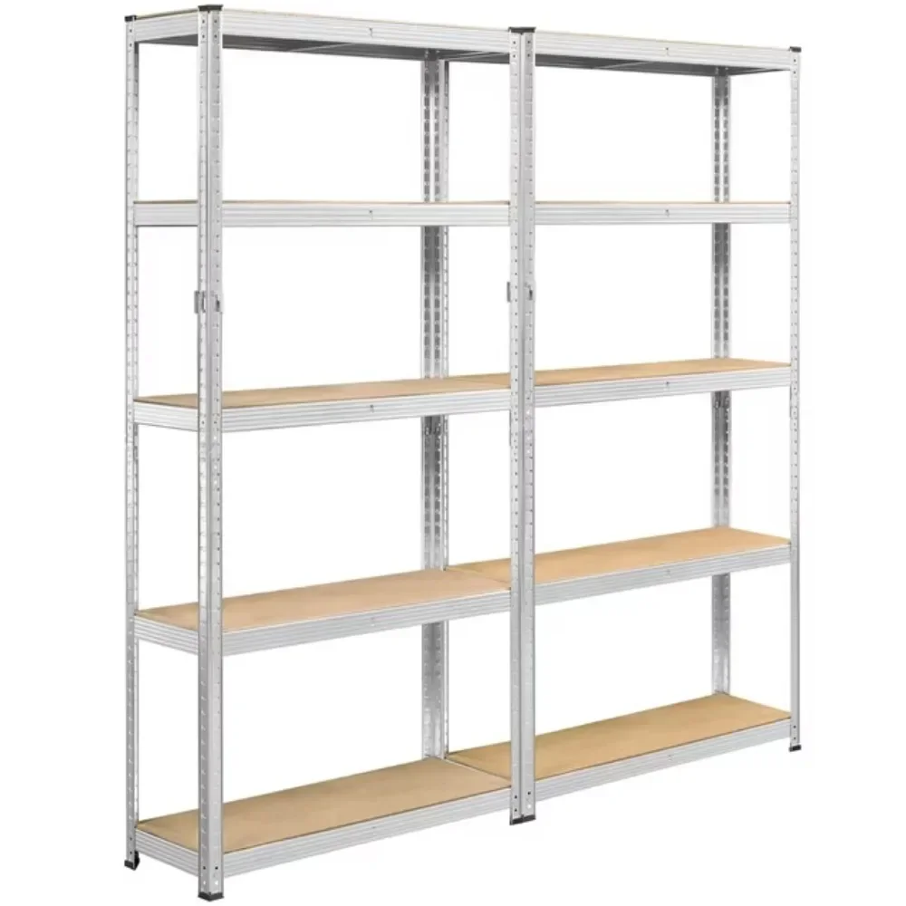 

2PCS 5 Tiers Adjustable Storage Shelf Units for Garage Storage Holders & Racks for Warehouse Garage Pantry Kitchen,35.5x12x71in