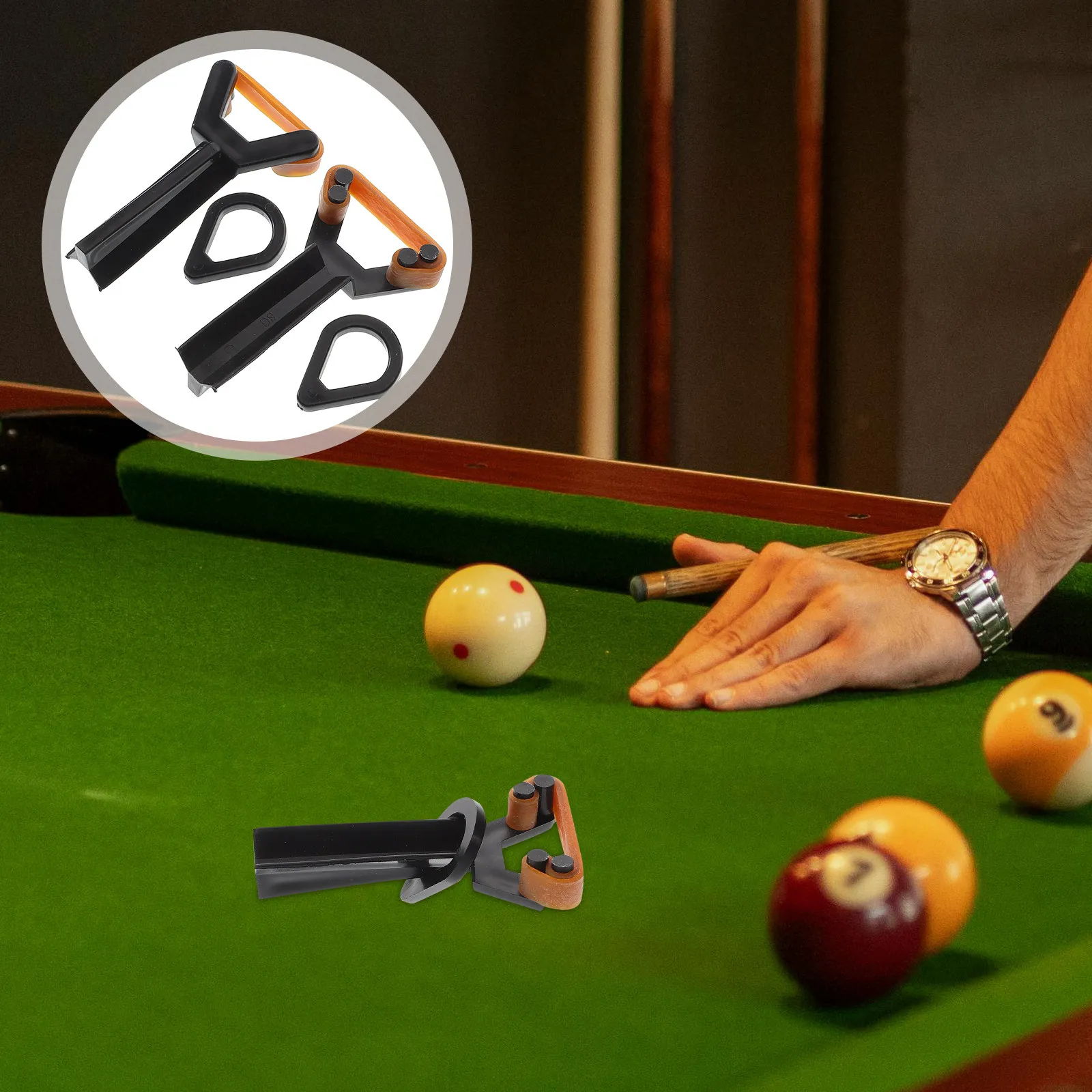 

2Pcs Compact Y-Shaped Plastic Cue Tip Press Tool for Pool Billiards Snooker Cue Repair Fast on-The-Go Maintenance Precision Tip