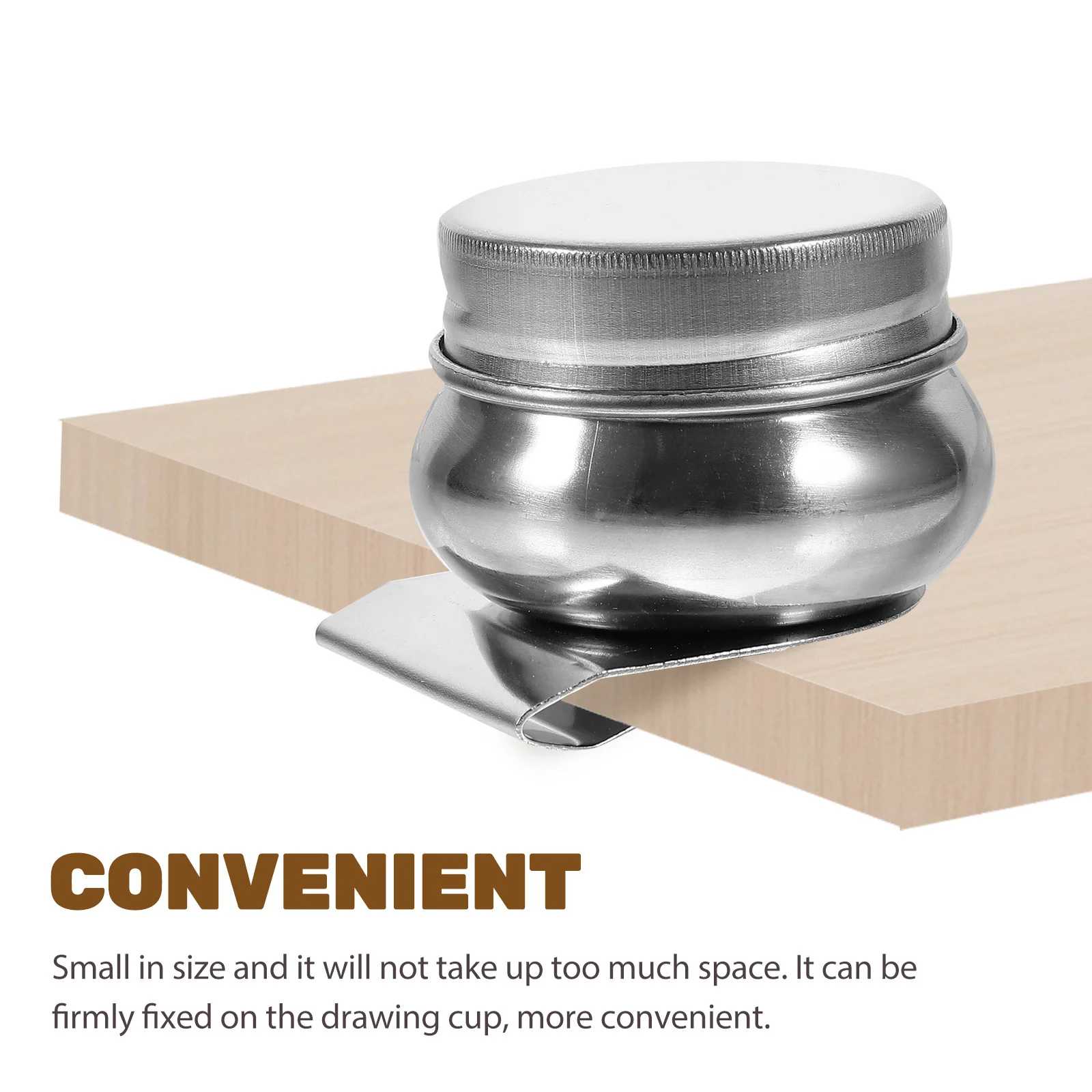 

2pcs Stainless Steel Palette Cup Portable Oil Painting Mixing Container Durable Paint Solvent Holder For Artists Brush Cleaning