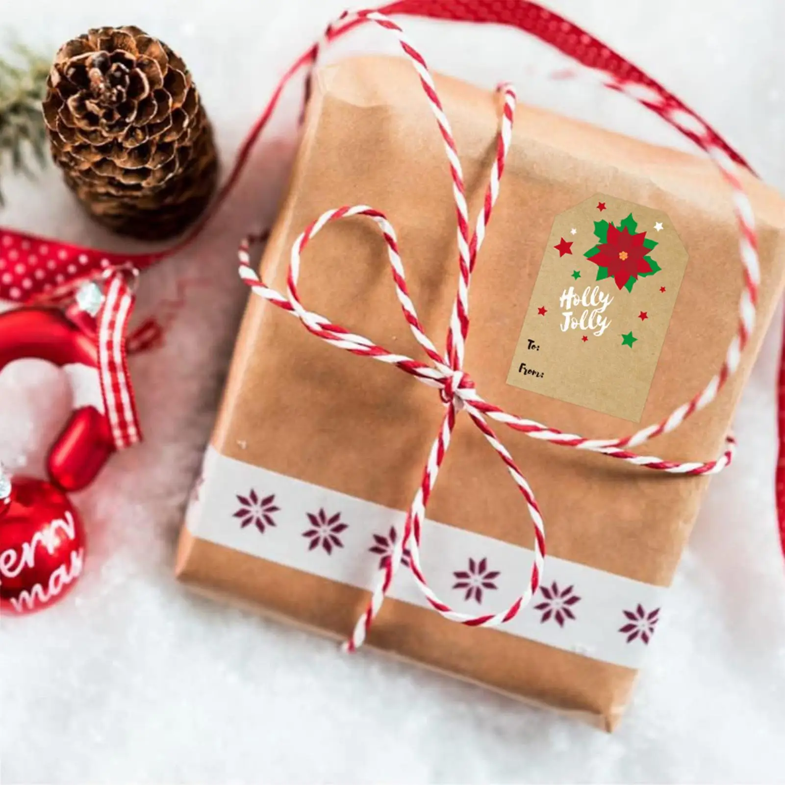 

Рождественские именные бирки, самоклеящиеся, 250 шт., украшения, праздничная упаковка, сумка, наклейки для карт, коробка, ремесла, конверт для детей и взрослых