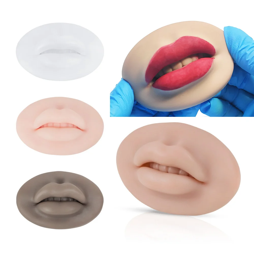 Soft 3D Lips Practice Silicone Skin For Permanent Makeup Artist Human Lip Blush Microblading Tattoo Training Accessories