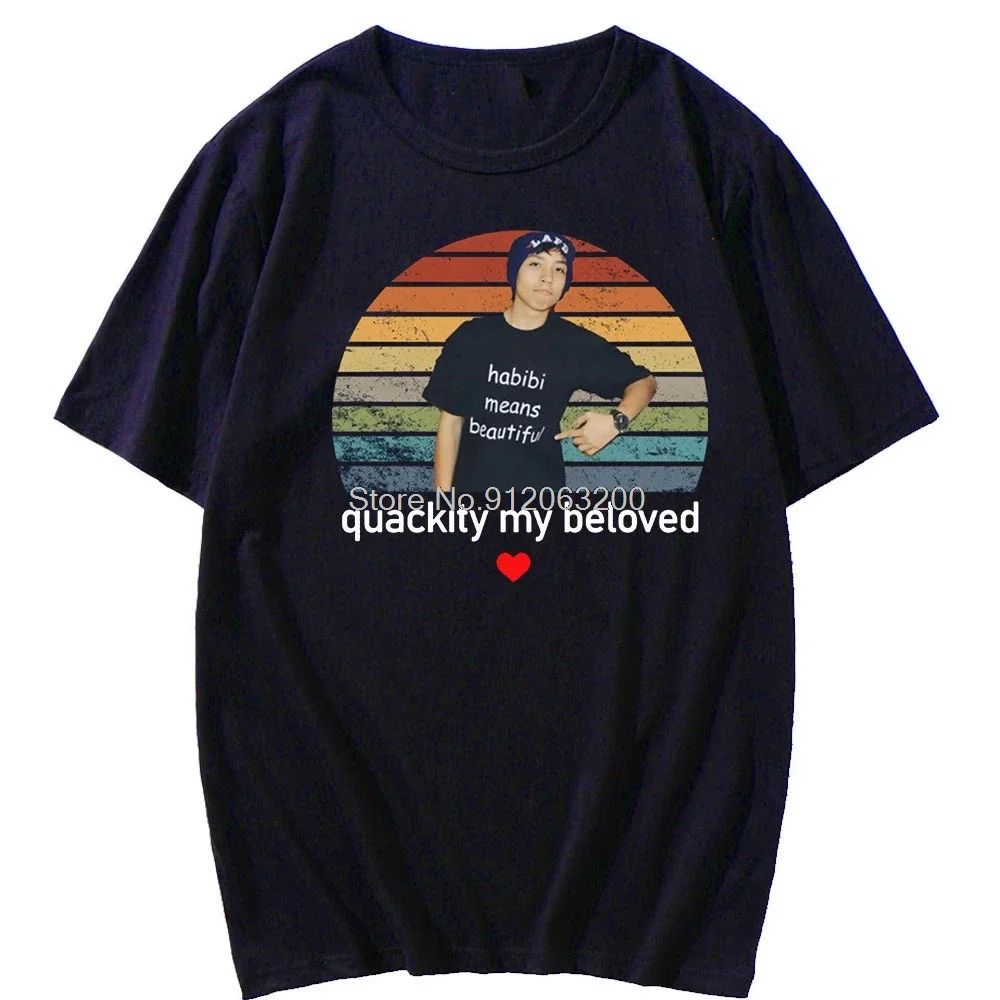 New Top Quackity My Beloved T- Shirts men Hot Sale New Gee Casual Tops Tee Homme EU Size Breathable  Tee Couples Streetwears