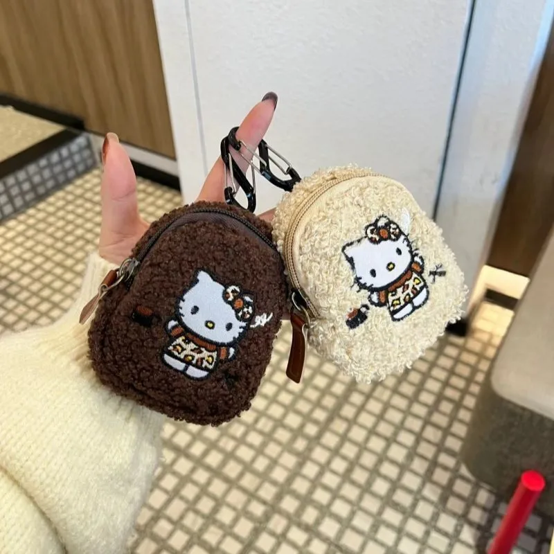 

Personalized New Teddy Curly Embroidered Kitty Headphone Bag Large Capacity and High-value Airpods Outing Storage Bag Universal