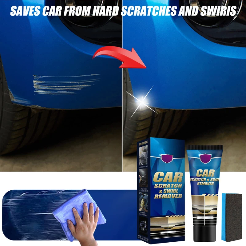Herramienta de cuidado de pintura de reparación de arañazos de coche, cera de pulido de carrocería de coche, removedor de remolino, agente de