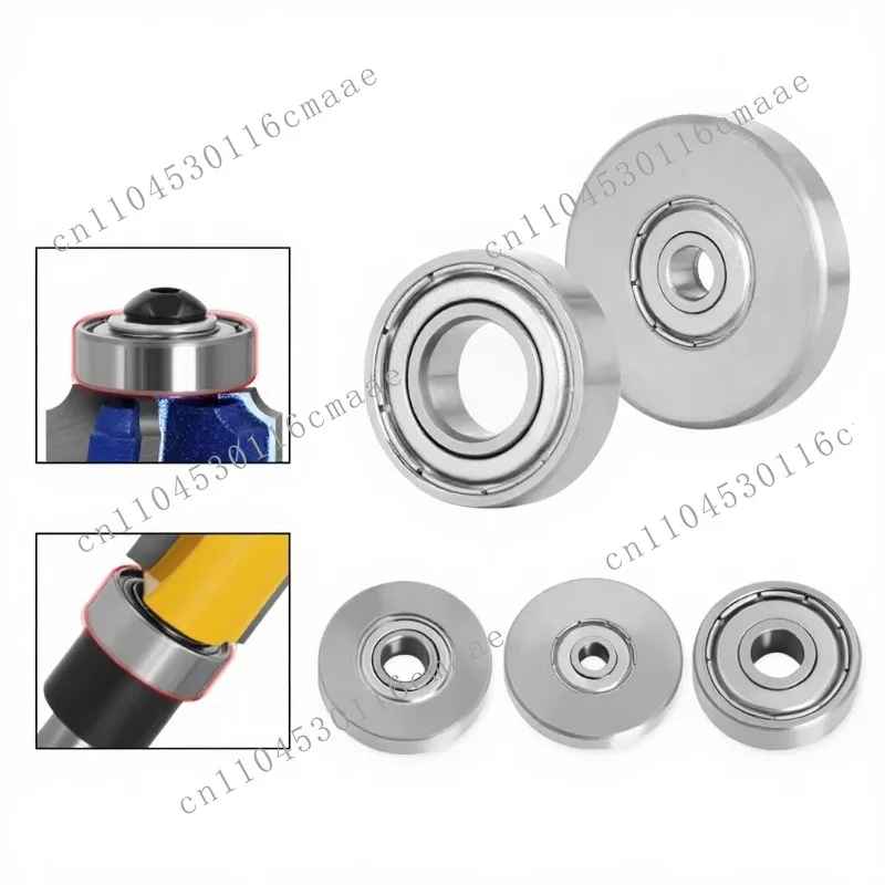 High-quality steel ball bearings for milling shanks, rail bearing replacements for trimming woodworking machinery parts