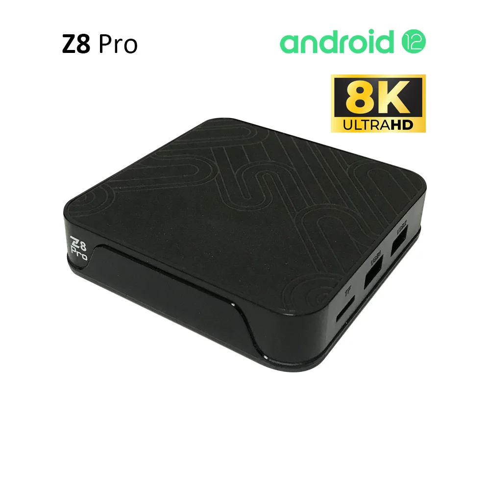 ميزات 8K Android 12 Smart TV Box Z8 Pro H618 رباعية النواة 4K 1080P Full HD H.265 HEVC Video Play WiFi Bluetooth 5 YouTube Z8Pro