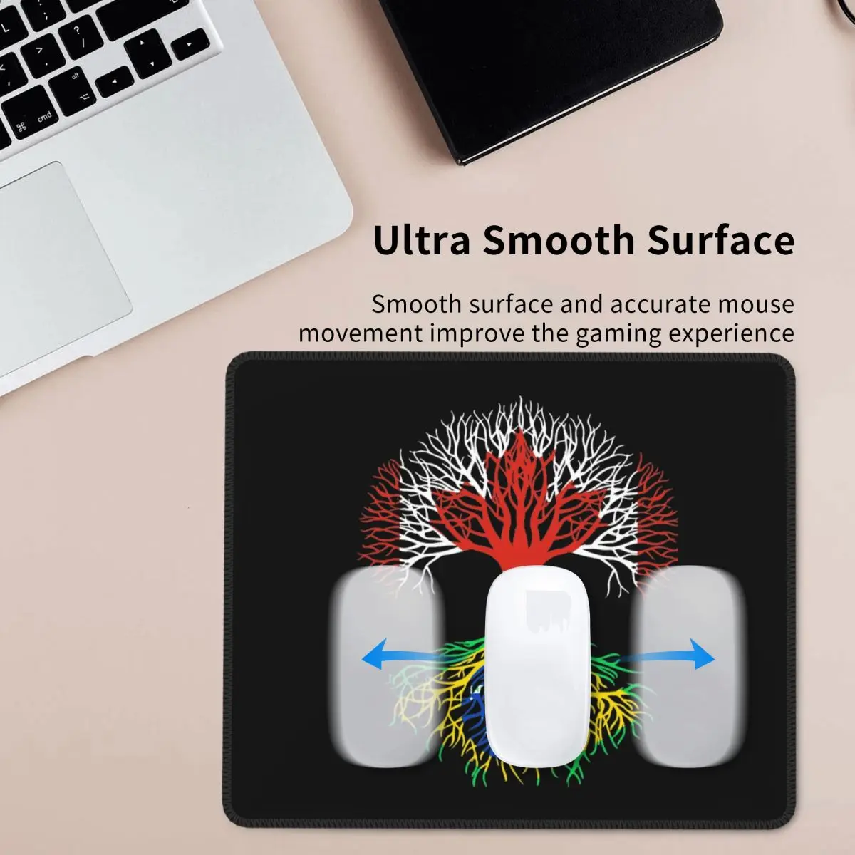 Canada Brazil Flag Tree Mouse Pad Computer Keyboard Mouse Mat Gamer Laptop Desk Mat Office Accessories Table Mats