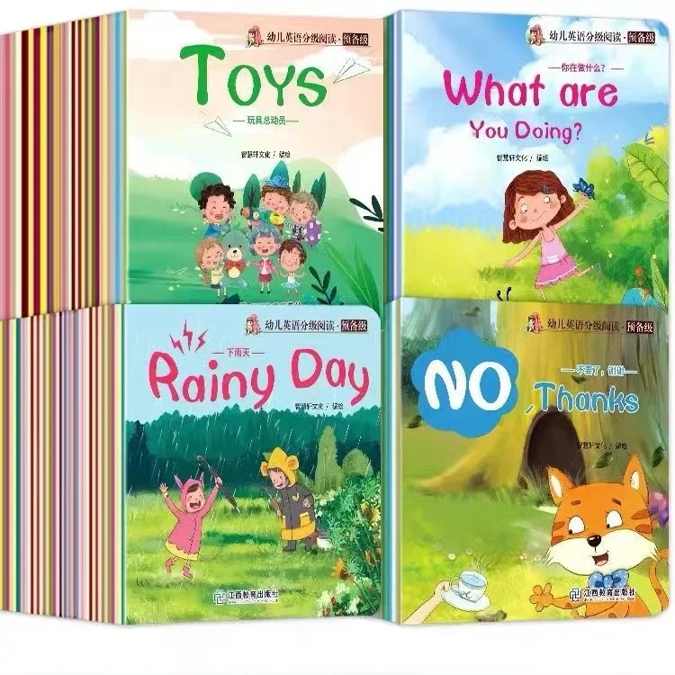 ingles early learning picture book para criancas leitura graded storybook enlightenment conto cognitivo bedtime story 60 livros por conjunto 01