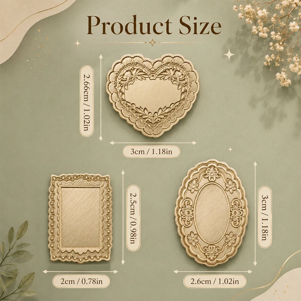 Fotorahmen-Serie Siegelwachs-Stempelkopf Feuerlack-Siegelwachs-Stempel für DIY Scrapbooking, Umschläge, Hochzeitseinladungen