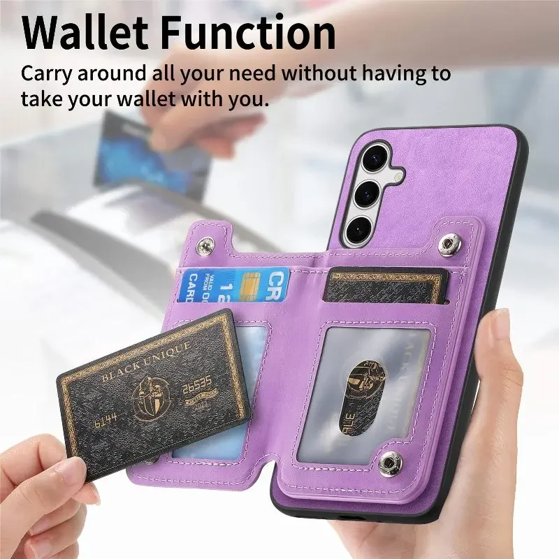 For Samsung Galaxy S25/S24 Ultra/ S23/A06/A05/A14/A16/A24/A25/A35/A55/M15/M34/F54 With Detachable Magnetic Wallet Card Cover