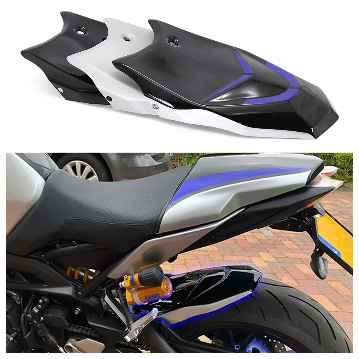 

Motorcycle Accessories ABS Rear Fender 3 Color Splash Guard Mudguard Wheel Hugger For YAMAHA MT09 mt 09 MT-09 SP 2018- 2020