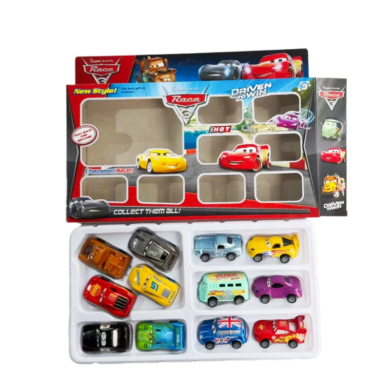

12pcs/Set Disney Pixar Cars Lightning Mcqueen Jackson Storm Mater Pvc Model Back-Force Car Toy For Kids Festival Gift Set