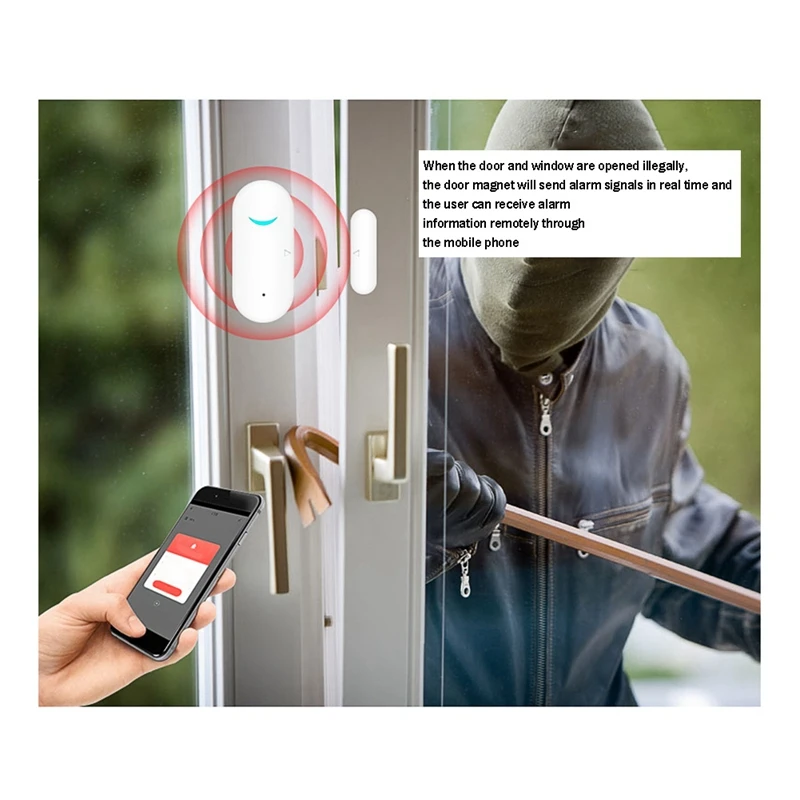 ارتفاع الذكية واي فاي الباب المغناطيسي للكشف عن واي فاي الباب ونافذة الاستشعار الباب المغناطيسي التبديل إنذار مكافحة سرقة إنذار الاستشعار