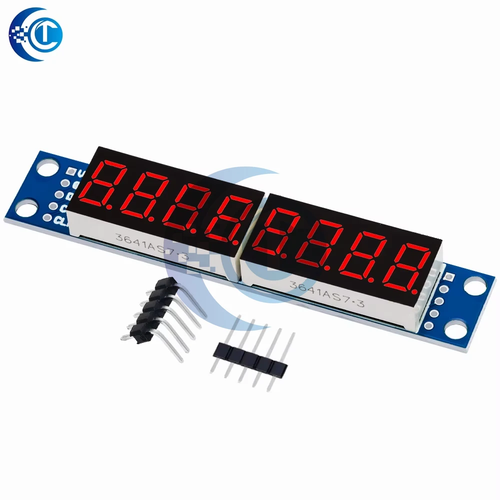 Módulo de Matriz LED 3-IO MAX7219 com Display de 8 Dígitos Vermelho de 7 Segmentos para Projetos DIY com Arduino