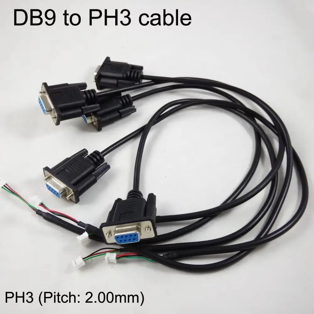 

5 шт. кабели RS232 жгута проводов от DB9 до PH3
