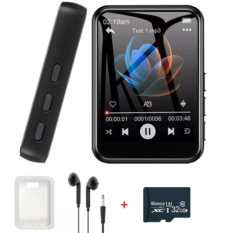 128G MP3-speler Bluetooth 5.4 HiFi MP3-muziekspeler Ingebouwde luidspreker 2,4 inch touchscreen MP4-speler met e-book/video-opname