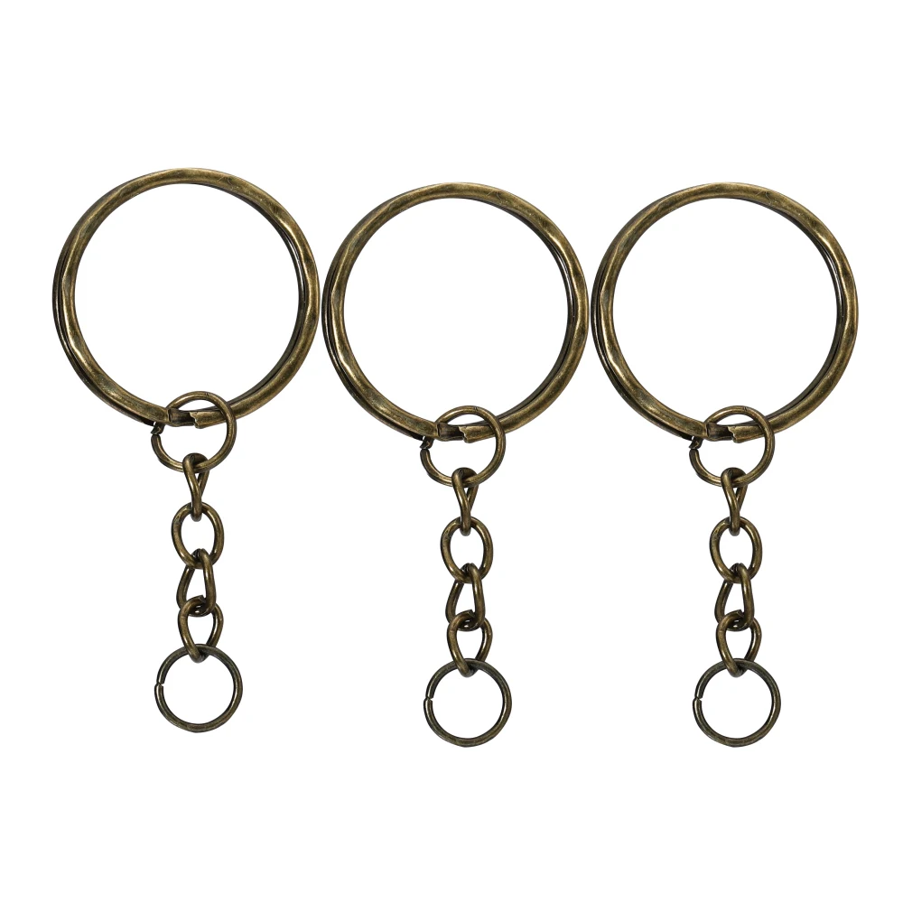 50 Stks/partij Sleutelhanger Sleutelhanger Ronde Split Sleutelhanger Sleutelhanger Met Springring Voor Sleutelhanger Hangers Diy Sieraden Maken Accessoires