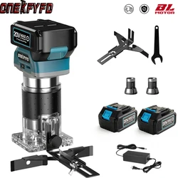 5 velocità Brushless Electric Trimmer Router di legno lavorazione del legno incisione stozzatura taglio macchina per intaglio per batteria Makita 18V