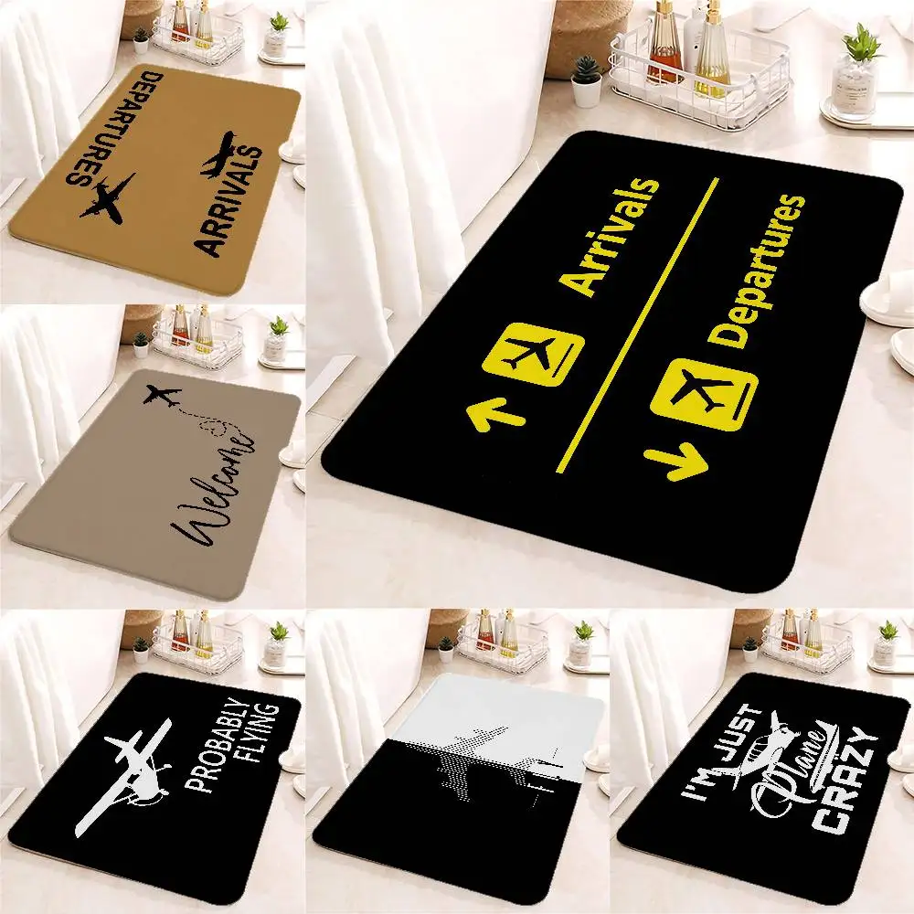 Aircraft Arrivals And Departures Carpet For Living Room Sofa Decor Modern Rug Floor Mat For Men Bedroom Durable Area Rugs