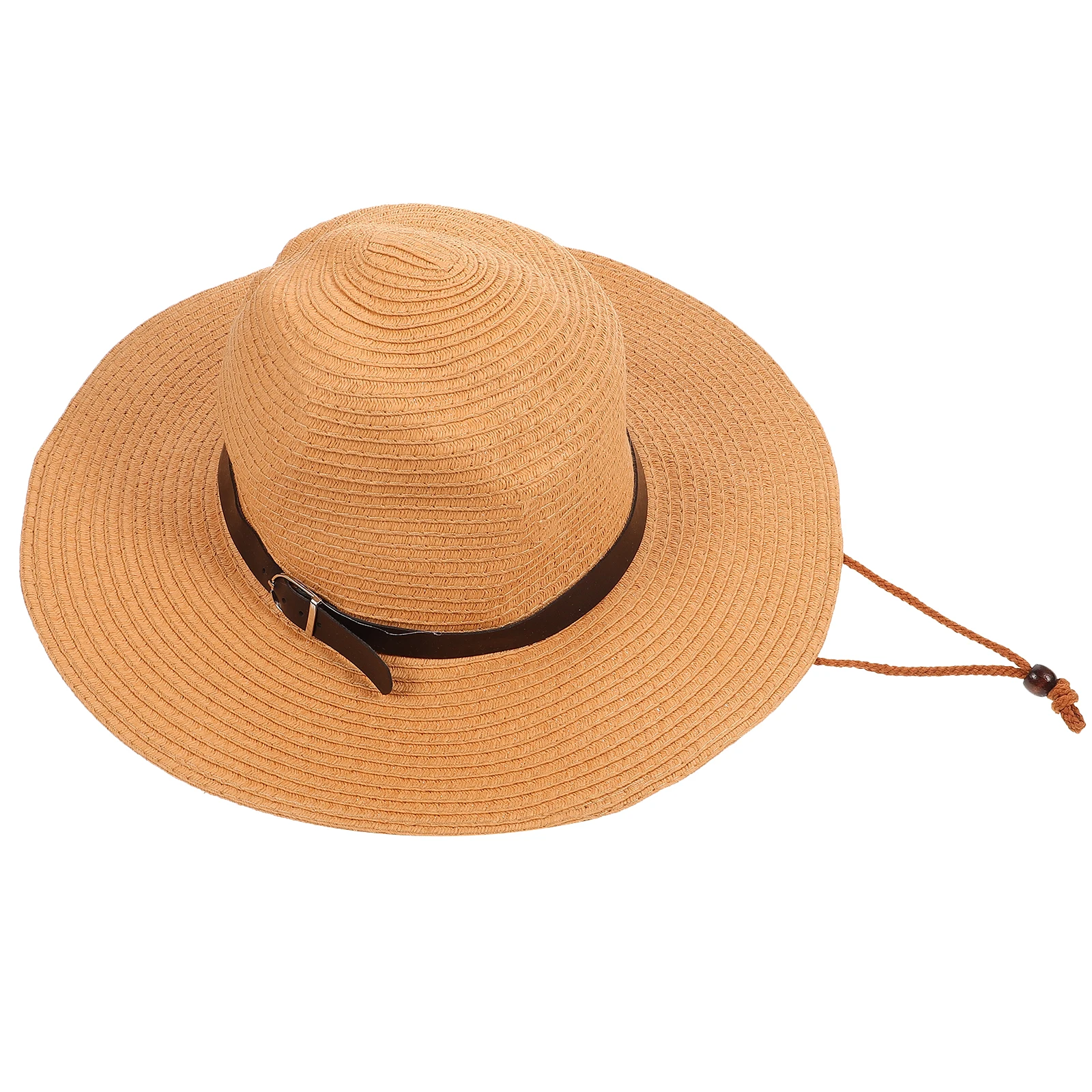 

Wide Brim Straw Men Sun Hat Floppy Foldable Gardening Camping Hiking Beach Pool Park Coffee Color Lightweight Portable Breathing