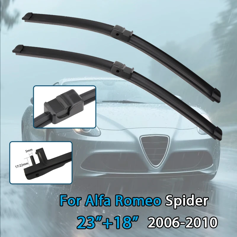 Für Alfa Romeo Spider 2006-2010 22'' + 18'' Auto Wischer Klinge Front Scheibenwischer Fit Seite Pin arm Windschutzscheibe Auto Wischer Klingen