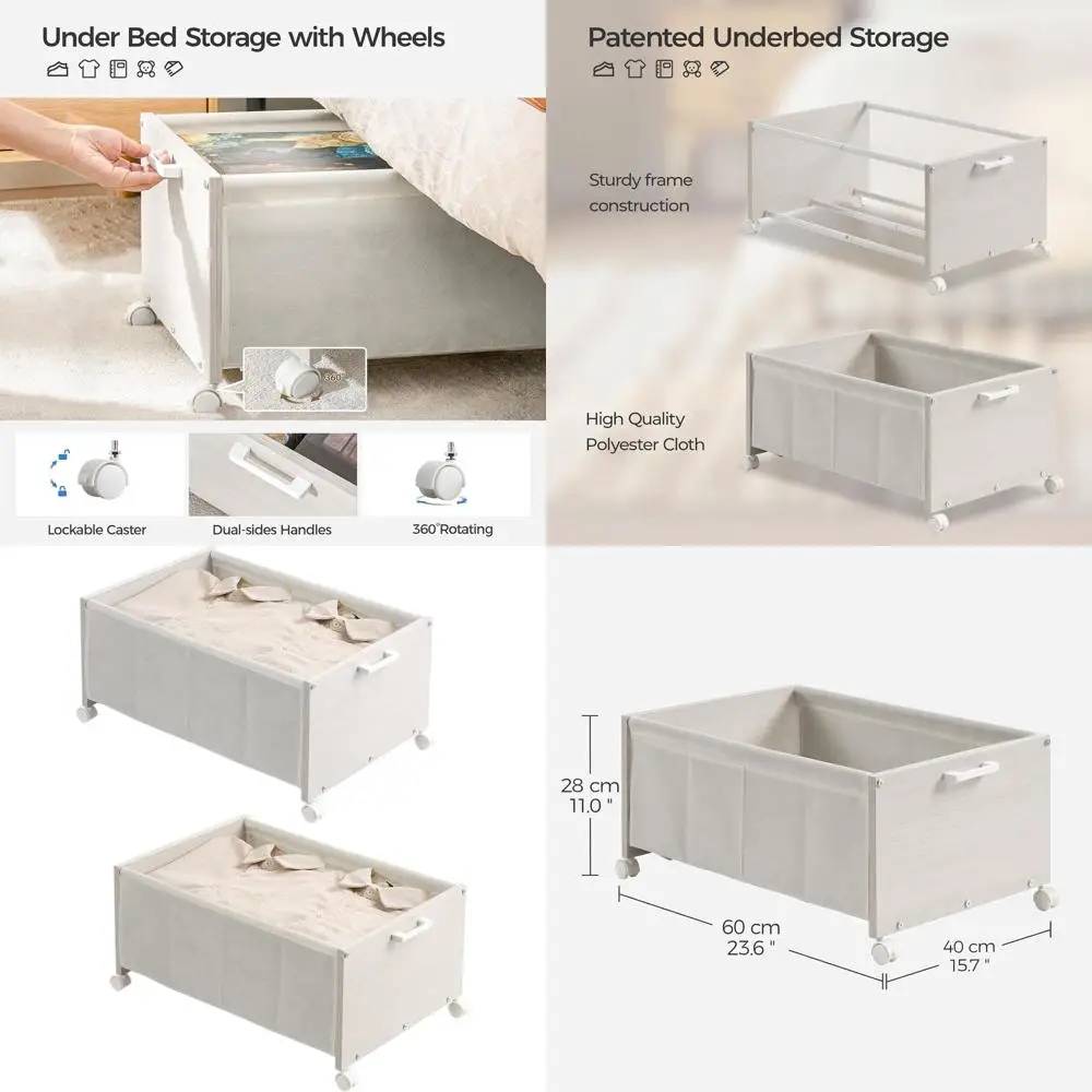 

Белый деревянный органайзер для обуви на колесиках, 70 л, для хранения под кроватью, экономит место