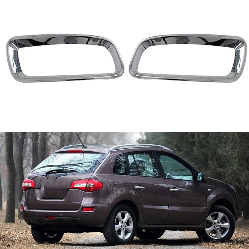 For Renault Koleos 2008~2014 ABS Chrome Fog Light Door Mirror Door Handle Bowl Cover Car Styling Accessories