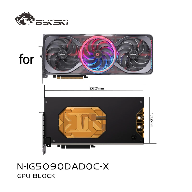 

Bykski GPU Block for Colorful IGame RTX 5090D Advanced 32GB /5090 Vulcan OC Graphics Card T2 Red Copper Material N-IG5090DADOC-X