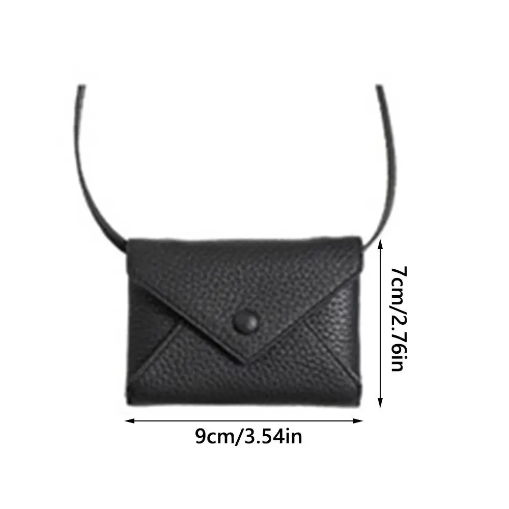 Storage Pouch PU Leather Mini Bag Necklace Multifunctional 6 Colors Waist Packs Durable Solid Color Shoulder Bag Storage
