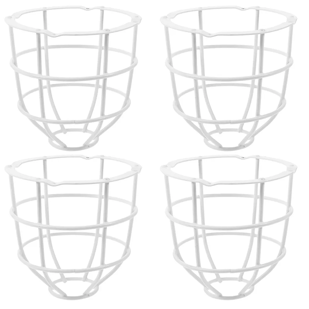 

4pcs Stainless Steel Lampshade Frame For Table Desk Lamp Diy Metal Light Cover Durable Wire Shade Rack Multi-Scene Decorative