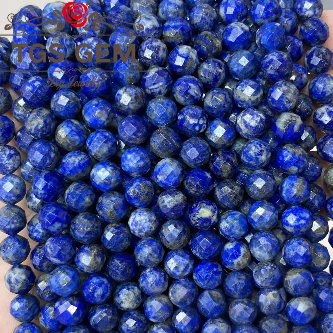 

factory wholesale Engraved hard cut round bead natural stoneAAA lapis lazuli Mausoleum pattern small cut scatteredDIY jewelry