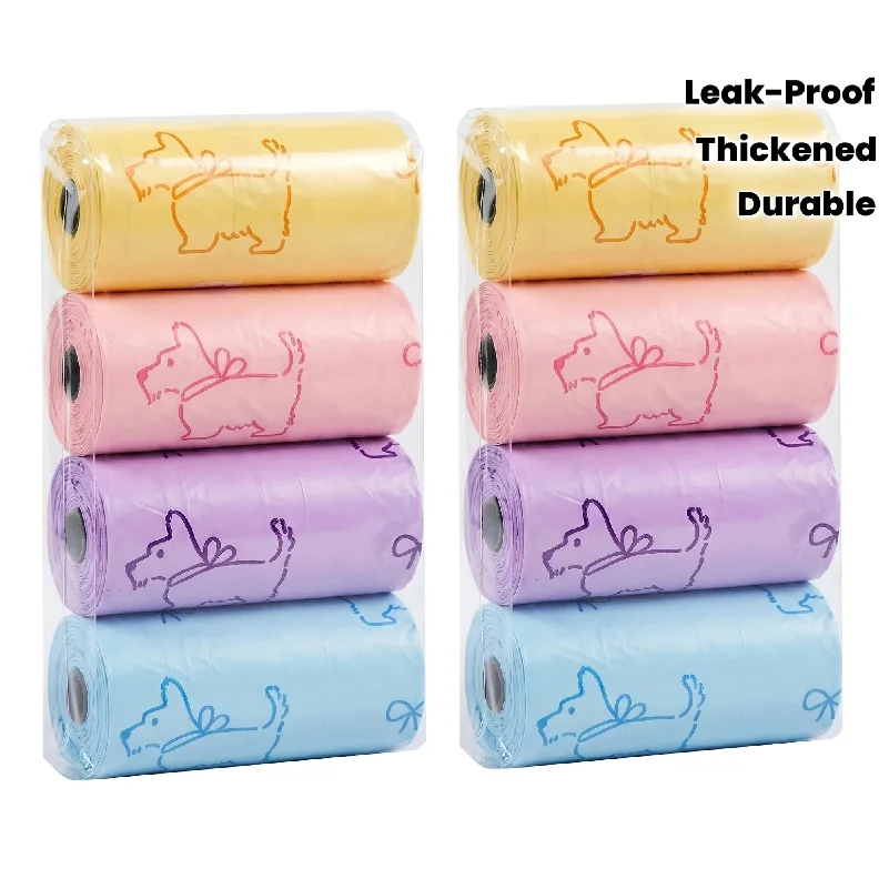 Rolls Macaron-Colored Pet Waste Bags | Thickened, Portable, Leak-Proof, Durable Diaper Bags