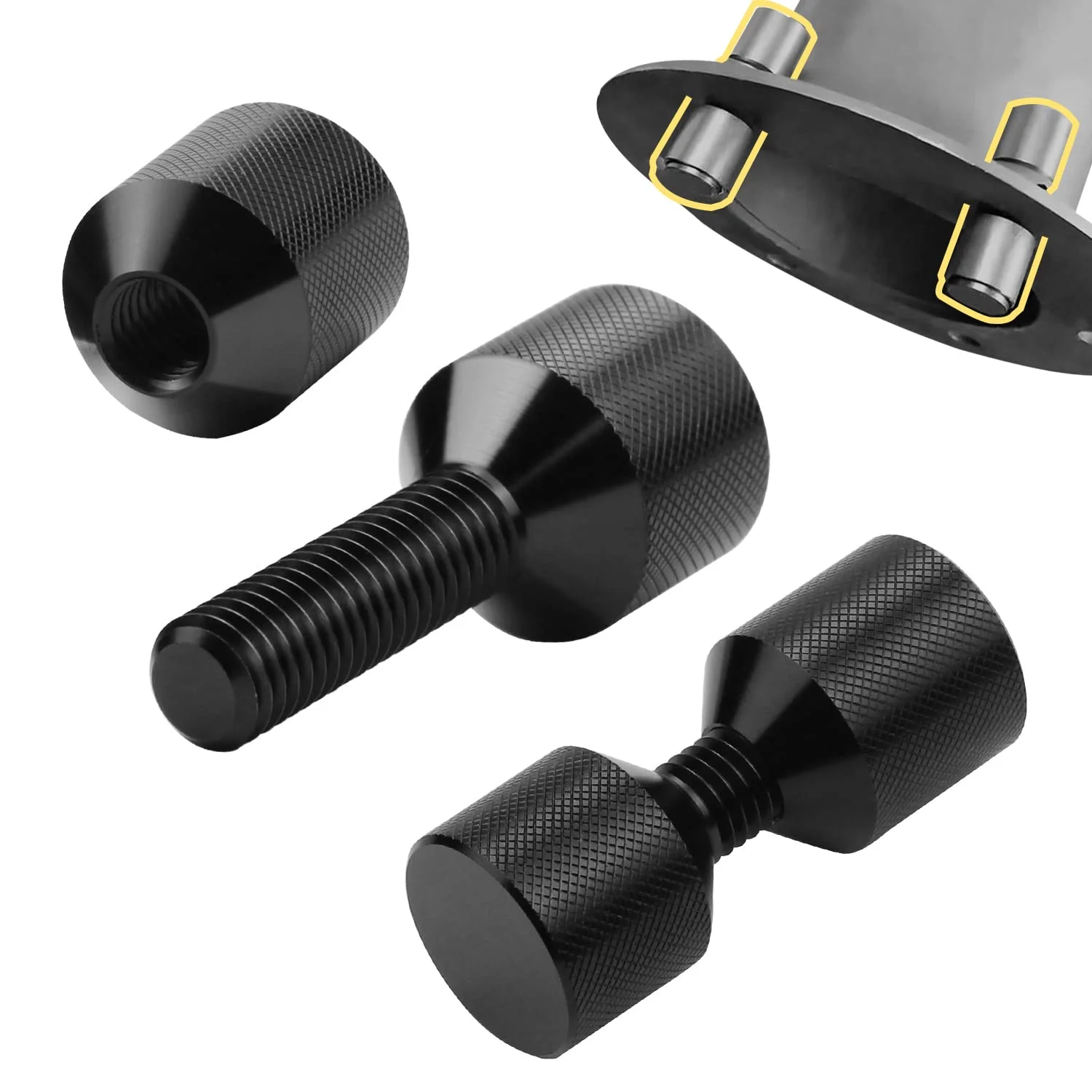 2pcs Two Hole Pins Set, Aluminium 2 Hole Pipe Flange Aligners Connection Alignment Pin for Car Ship Large Machinery