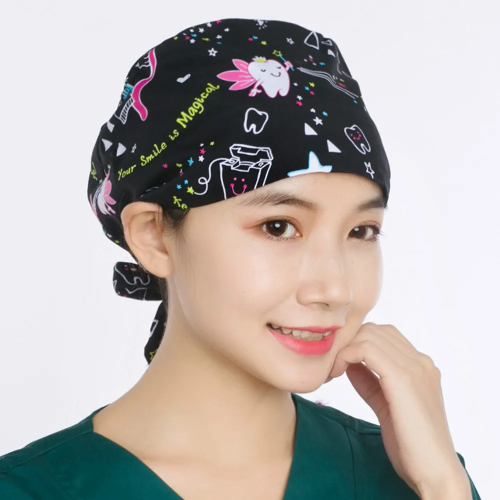 Dente dentista esfrega bonés de algodão laboratório trabalho boné masculino sala de operação chapéu de verificação de dente esfrega chapéu serviço de saúde bonés de trabalho boné de enfermagem